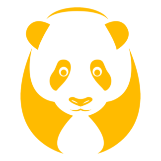 Big Panda Decal (Yellow)